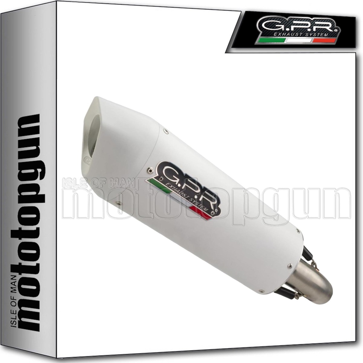 exhaust white aluminium gpr for beta rr 125 enduro lc 4t 2010 10