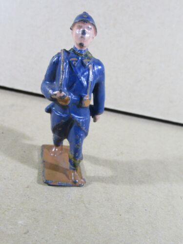34T Vintage Jouet Ancien Soldat de Plomb au Défilé WWI H 5.9 cm Figurine Repeint - Afbeelding 1 van 5