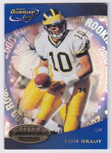 2000 Quantum Leaf Tom Brady Rookie Patriots Wolverines - Picture 1 of 2