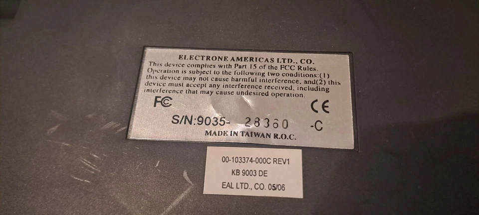 DIN Tastatur Mini PS/2 Electrone Americas KB-9003-DE DIN / AT + PS2 QWERTZ - Bild 3 von 4