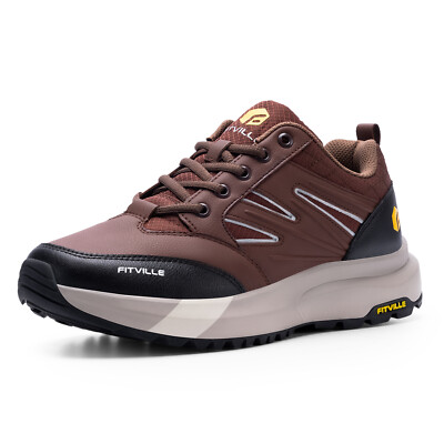 Men Shoes FitVille Men's Rocky Slip-Resistant Outdoor Hiking Shoes