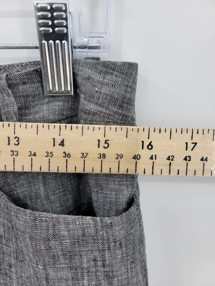 Pantalones minimalistas de carrera Calvin Klein para mujer 6 grises de lino frente plano Foto 3 de 4