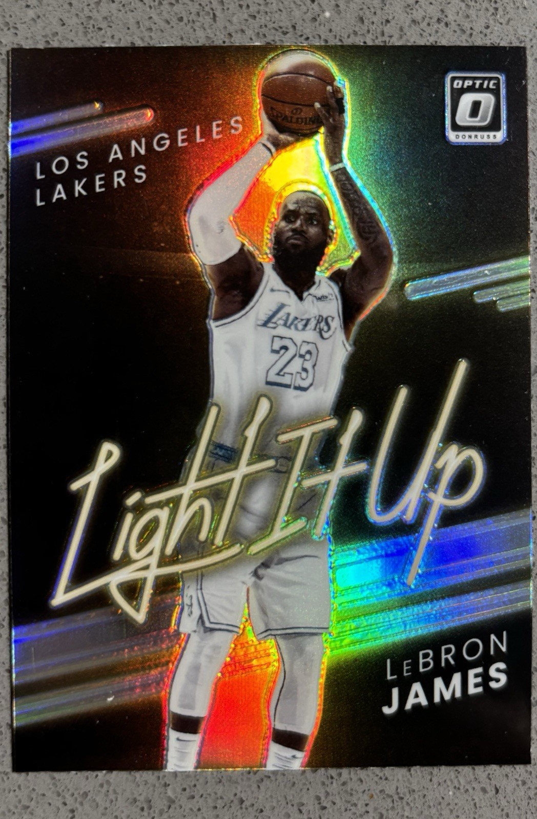 Lebron James 2021 Donruss Optic Light It Up Holo #11