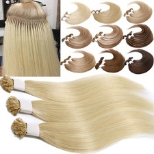 Nail U Tip Fusion Keratin Bonds 100 Human Remy Hair Extensions Full Head 200G