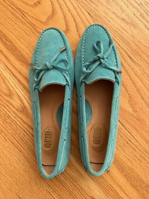 Quid Women s Suede Gommino Loafers Shoes Turquoise Size 39 Made In Italy