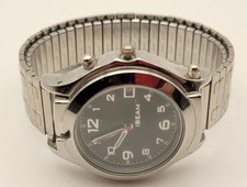 iBeam Men’s 41mm Quartz Date Watch w Flashlight 3x flip Magnifier runs