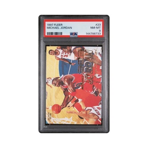 1997 FLEER #23 MICHAEL JORDAN PSA 8