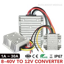 DC DC Buck-Boost Converter 8-40V to 12V 3A-30A Voltage Regulator Cars Solar Tool