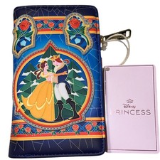Loungefly Disney Beauty  The Beast Stained Glass Wallet NWT Prince Belle