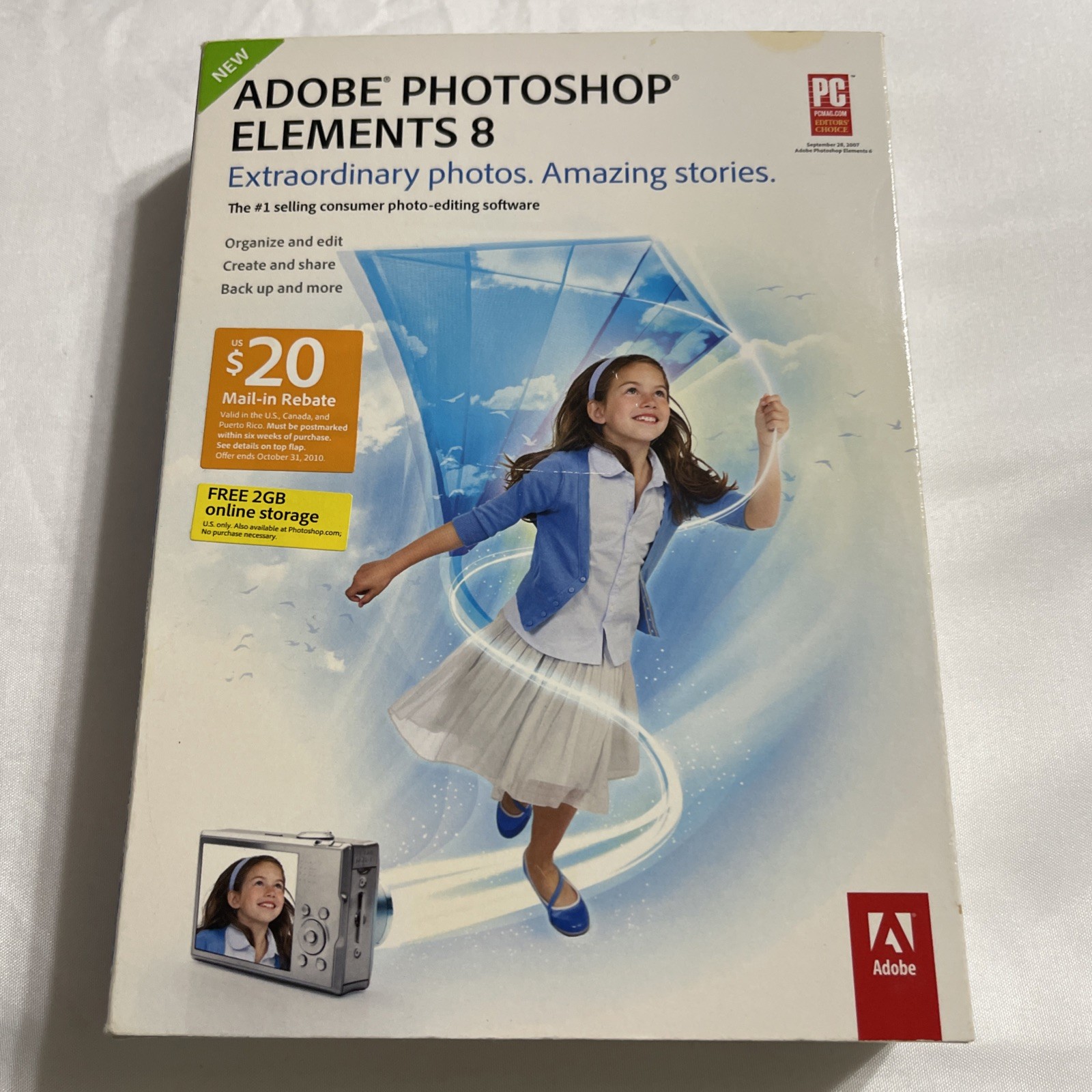 Adobe Photoshop Elements 8 - PC (2009) - Open Box with Manual and DVD