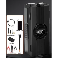 Portable 12V Jump Starter & Air Compressor Power Pack Car Battery Box 5000A