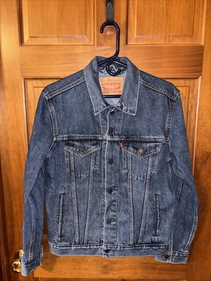 Vintage Levi's Jacket 2 Pocket Blue Denim Jean 80-90s Trucker Sz Men s Small