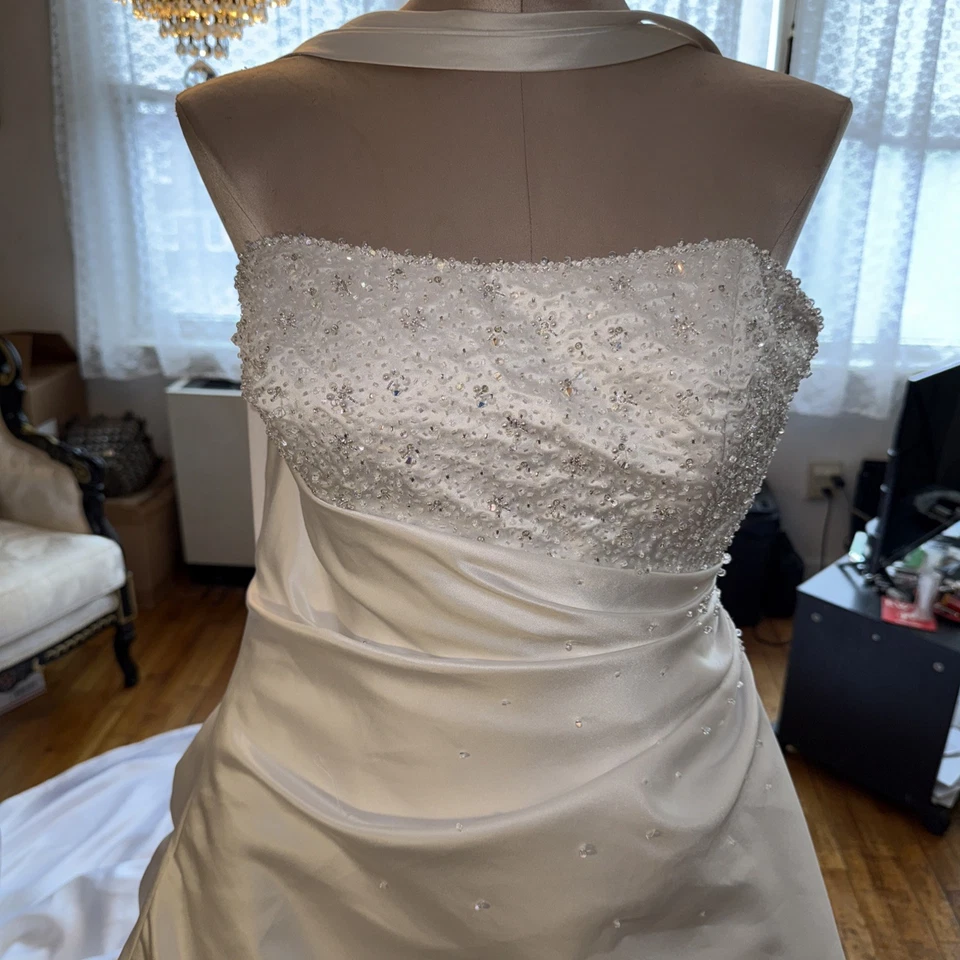 #157 Mori lee Corset Back Wedding Gown Sz18  - Image 4 of 4
