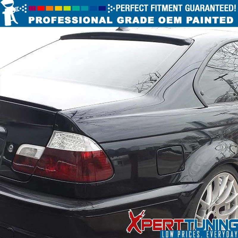 Fits 99-05 BMW E46 3 Series Coupe Painted #668 Rear Roof Spoiler Wing Lip ABS Foto 3 de 4