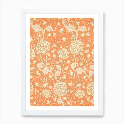 Wilde Tulpe Orange, William Morris Ein gerahmtes Wandbild Poster Leinwanddruck Bild