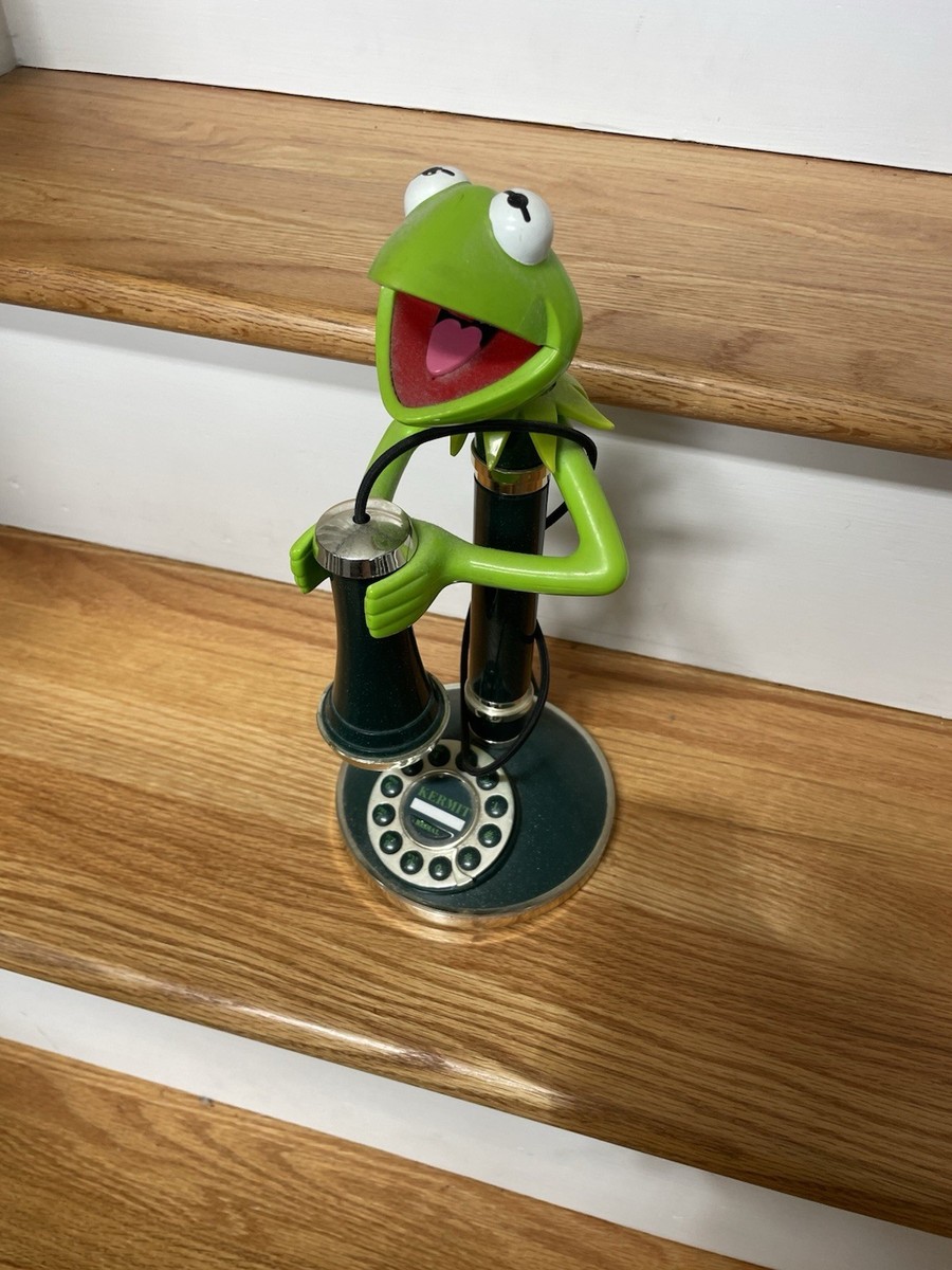 Kermit the Frog Candlestick Retro Muppets Landline Green Telemania