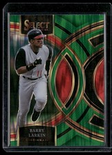 2024 Panini Select #17 Barry Larkin Premier Level Green Flash Prizms