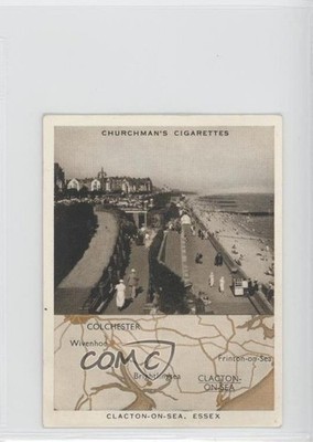 1937 Churchman's Holidays in Britain Map & Scene Tobacco #14 0w6