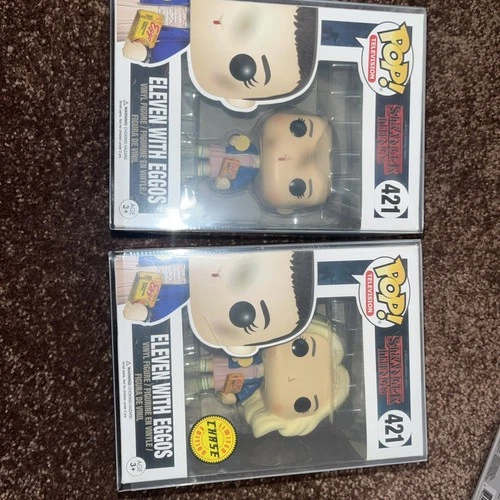 Funko Pop Stranger Things Eleven w/ Eggos and Eleven w/Eggos Chase Exclusive 421