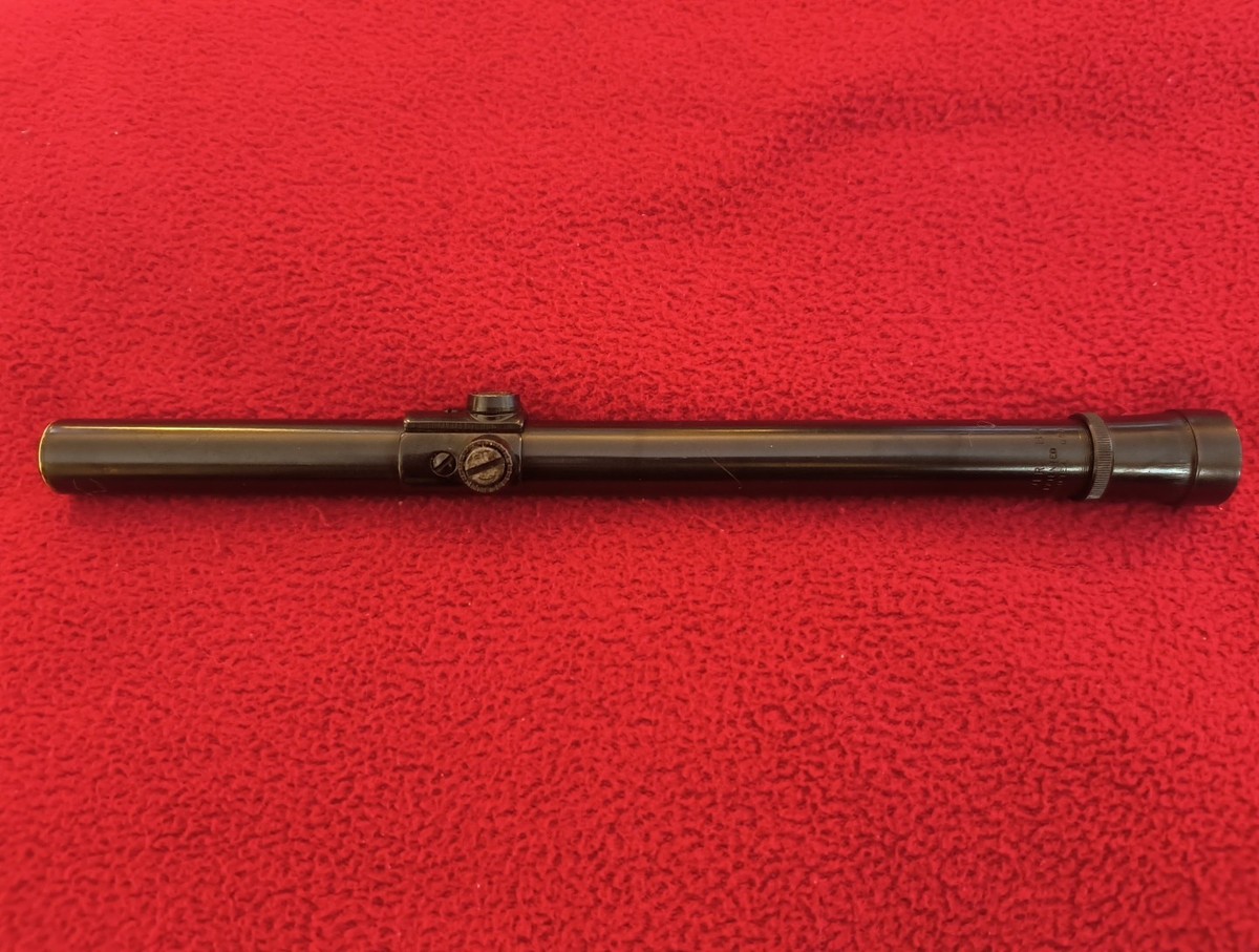Vintage Weaver model B4 fixed 4x power rifle scope Polished Blue 3