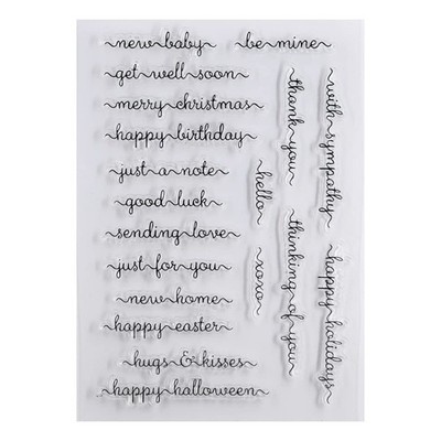 Words Merry Christmas Get Well Soon Happy Birthday Easter Hugs Kisses Clear S...