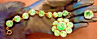 Vtg Light Green Rivoli Brooch, Bracelet, Ring Jewelry Set -Stunning! — photo 4