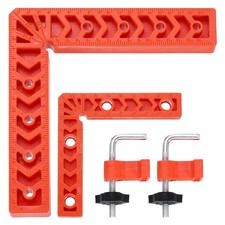 2Pcs Corner Clamp 90 Degree Right 4/8 Inch Angle Clamp Set, Orange