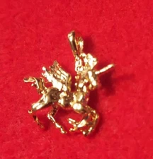 14KT GOLD PLATED PEGASUS CHARM PENDANT - 2006