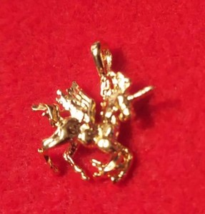 Authentic 14KT GOLD PLATED PEGASUS CHARM PENDANT - 2006