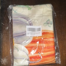 Ankangi Pumpkin Pattern Fall Decorative Tablecloth Orange Fabric for Dining Room