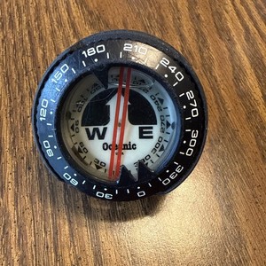 Vintage Oceanic side read compass w/slide on console mount fits others PreOwned