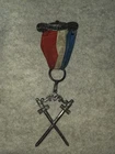 Antique Patriotic Order Sons of America P.O.S. of A. Crossed Swords Ribbon Badge