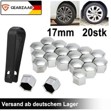 20x Kappen-Set 17mm Radmuttern Radschrauben Kappen Radschraubenkappen Silber