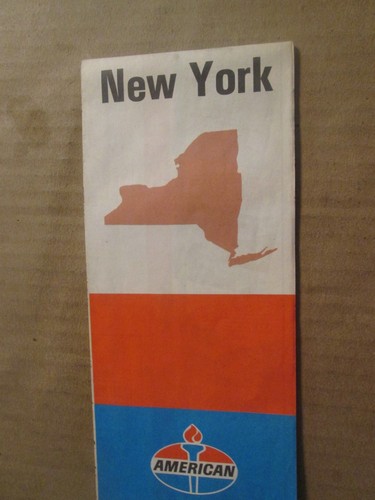 American Oil Company Road Map of New York State 1971
