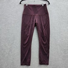 Lululemon Women Activewear Pants 6 Purple Wunder Under Crop Legging
