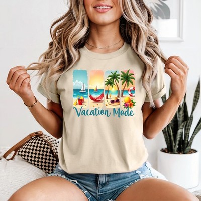 Urlaubsmodus Damen T-Shirt Strand Urlaub Geschenk für Sie