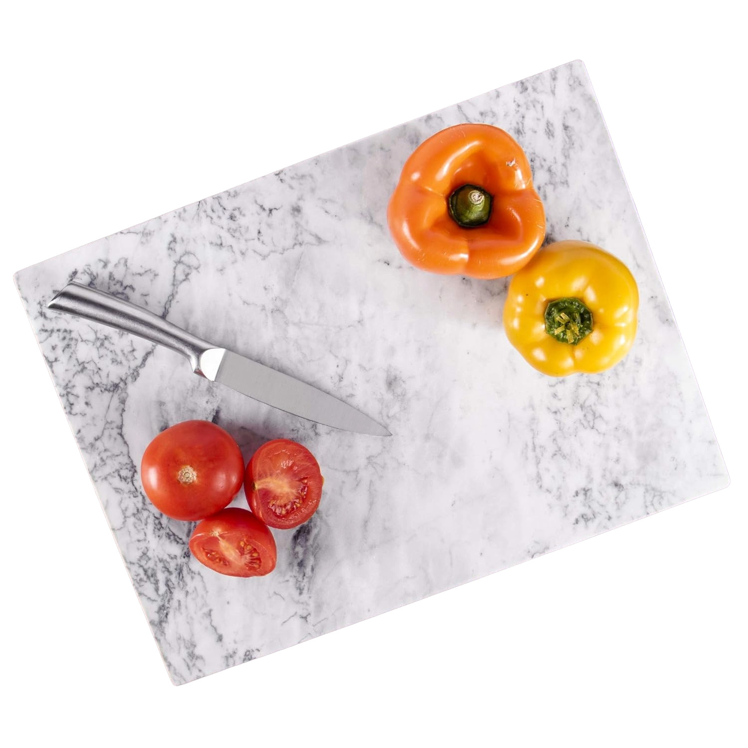 Marble Chopping Board White Worktop Saver Cutting Mat Meat Fish Vegetables