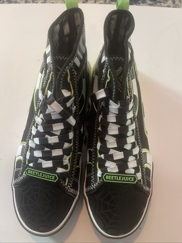 Beetle Juice High Top Sneakers Size 10 - Picture 1 of 9