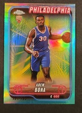 2024-25 Topps Chrome Adem Bona RC #183 Aqua 161/199 Philadelphia 76ers