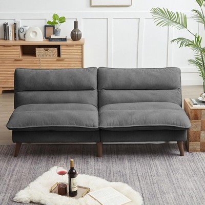 Convertible Futon Sofa Bed, 72'' Loveseat Couch with 3-Level Adjustble