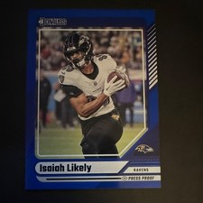 Panini 2024 Donruss Press Proof #270 Isaiah Likely Baltimore Ravens NFL