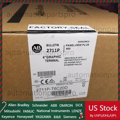Allen-Bradley 2711P-T6C20D PanelView Plus 600  2711P-T6C20D  Sealed US Free Tax