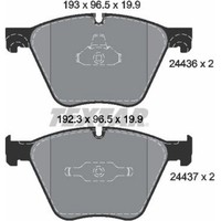 Textar 2443601 Bremsbelagsatz FüR BMW Rolls Royce 7 X6 X5 5 Ghost E70 F15 F85