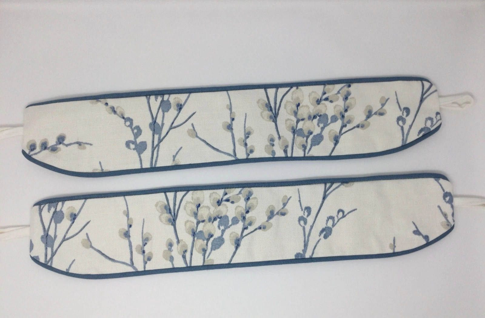 Laura Ashley Pussy Willow Off White Seaspray Handmade Pair Curtain Tie Backs