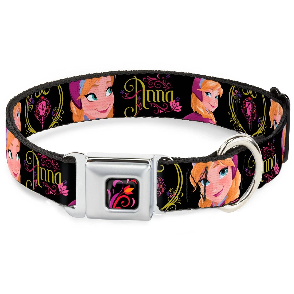 Dog Collar DYFV-Frozen Tulip Full Color Black/Pink/Red/Orange ANNA P (US IMPORT)
