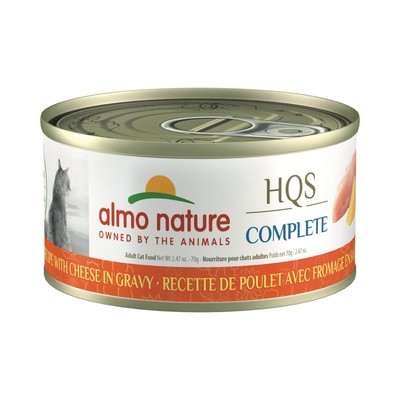 : HQS Complete Cat 12 Pack: Chicken Recipe with Cheese in Gravy - 2.47oz Cans...