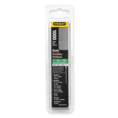 STANLEY SWKWBN100 Nails,1 in,18 ga,PK1000 1MTJ2