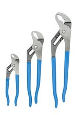 Channellock V Jaw Tongue and Groove Plier Set 6.5 9.5 12 Inch USA Made