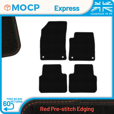 Express with Red Pre-Stitch Trim Car Mats to fit Vauxhall Crossland X 250mm D...