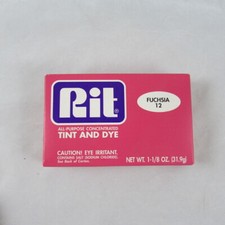 Rit Dye Fuchsia 12 New Old Stock 1 1/8 Oz Vintage Made in USA